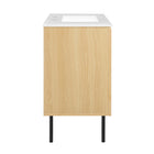 Modway Chaucer 36" Bathroom Vanity - Oak/White-Wood Grain Laminate