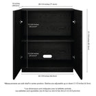 Hudson&Canal Molly Rectangular Fluted Accent Cabinet - 28" W - Black Grain-Features easy assembly