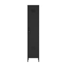Manhattan Comfort Naomi 15" Modern Single Locker Storage Cabinet - Black-Modern Single Locker Style Storage Cabinet Perfect for Garage Use