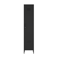 Manhattan Comfort Naomi 15" Modern Single Locker Storage Cabinet - Black-Modern Single Locker Style Storage Cabinet Perfect for Garage Use