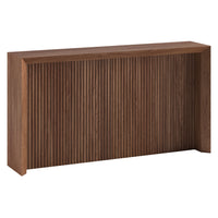 Hudson&Canal Piedmont 56"W Console Table - Satin Walnut-A modern contemporary design for your entryway, living room, den, and more