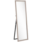 HOMCOM Full Body Mirror with Frame - 21" W x 64" H - Silver-Generous 64" x 21" (162.5 x 53.3 cm) size offers a complete head-to-toe view 