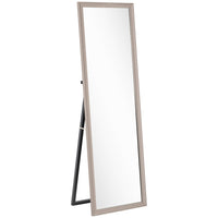 HOMCOM Full Body Mirror with Frame - 21" W x 64" H - Silver-Generous 64" x 21" (162.5 x 53.3 cm) size offers a complete head-to-toe view 