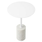 Modway Lyric Round Side Table - White White-Non-Marking Pad