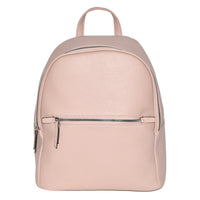 Nicci Backpack with Front Zipper Pocket - Blush-Adjustable backpack straps 