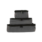 TUCCI Italy 3-Piece Travel Packing Cube Set - Grey-3‑Piece Packing Cube Set - small, medium, large cubes for organized packing