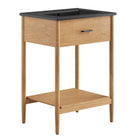 Modway Zaire 24" Bathroom Vanity - Natural/Black-MDF and Rubberwood