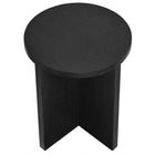 Modway Silas Round Wood Side Table - Black-Assembly Required