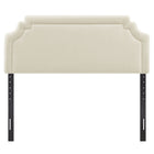 Modway Magnolia Upholstered Fabric Queen Size Headboard - Ecru-Adjustable Mounting Positions
