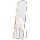 HOMCOM Full Length Mirror - 50" W x 161.5" H - Gold-HD, explosion-proof for clearer and safer reflections 