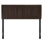 Modway Eloise Stain-Resistant Performance Velvet Full Headboard - Chocolate Brown-Height-Adjustable Mount Positions
