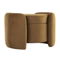 Modway Nebula Upholstered Performance Velvet Ottoman - Cognac-Modern Storage Ottoman
