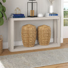 Hudson&Canal Stellan 52"W Console Table - Alder White-Features easy assembly