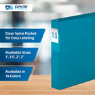 Davis Group Premium Economy Binder - D Ring - 1.5" - Turquoise Blue - 6 Pack-D Ring, Non-Locking