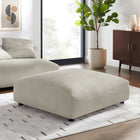 Modway Solace Modular Upholstered Fabric Ottoman - Linen-Dense Foam Padding