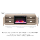 Hudson&Canal Presque TV Stand with 26" Crystal Fireplace for TV's up to 75" - Alder White-8