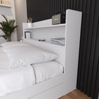 Nexera Hunter Bookcase Headboard - Queen Size - White-5