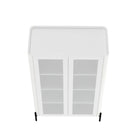 Manhattan Comfort Abbey 31.5" Modern Décor Cabinet - White - Set of 2-15.7" L x 31.5" W x 52.8" H