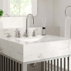 Modway Gridiron 24" Bathroom Vanity - White/Silver-Stainless Steel Metal
