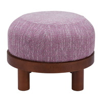 Zuo Gome Ottoman Wisteria - Purple-Rubber feet help prevent floor scratches