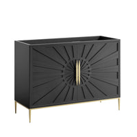 Modway Awaken 48" Double or Single Sink Compatible Bathroom Vanity Cabinet - Black-Modern Bathroom Vanity Cabinet