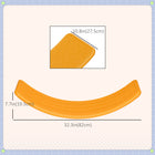 Qaba Kids Curved Wobble Balance Board - 32.3"  - Yellow-Bottom with removable grip strips 