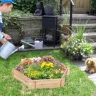 Outsunny Screwless Raised Garden Bed - 395" L x 365" W x 65"H - Natural-Easy to assemble, no screws required