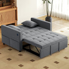 HOMCOM Pull Out Sleeper Sofa Bed with USB Charging and Adjustable Backrest - Dark Grey-Clik-clack adjustable backrest offers 7 angles (20°/30°/40°/50°/75°/90°/180°) options