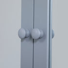Kleankin Wall Mount Medicine Cabinet with Mirror - Grey-Materials: MDF, Mirror Glass