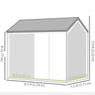 Outsunny Metal Garden Storage Shed with Lockable Door - 8.5' x 5.5' - Grey-Galvanized steel frame can endure weather year-round 
