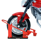 HOMCOM Motorcycle Wheel Chock-Strong metal frame supports up to 990 lb (450 kg)
