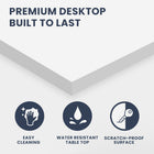 MotionGrey Ergo Pro Reversible L-Shaped Electric 59" W Standing Desk - White-7