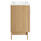 Modway Render 30" Bathroom Vanity Cabinet - Oak/White-Integrated Countertop