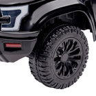 Aosom Kids Sliding Ride-On Police Car with Under Seat Storage - Black-Under-seat storage, their little secret base where they keep their toy and snack 