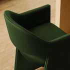 Modway Talia 37" Performance Velvet Counter Stool - Moss Green-Wide Angular Armrests