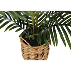 Monarch Specialties 24" Artificial Indoor Palm - Table - Floor - Beige Woven Basket-No assembly required: product dimensions: 25 in. L x 23 in. W x 24 in. H