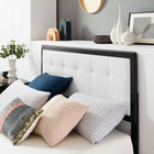 Modway Willow Wood Full Platform Bed with Angular Frame - Black/White-Wood Slat Support System