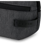 Bugatti Madison Money Belt Bag - Grey-Invisible zippers with PU ribbon pulls