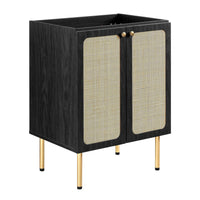 Modway Chaucer 24" Bathroom Vanity Cabinet - Black-MDF and Particleboard