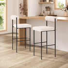 Zuo Livorno Barstool - Ivory - Set of 2-Assembly required