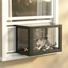 PawHut Catio Outdoor Cat Enclosure Adjustable 24" - Black-This catio has a transparent design for observation and enhanced interaction
