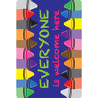 Ashley Productions Smart Poly Computer Mouse Pad - Everyone is Welcome Here - Crayons - 6 Pack-Make your desk a place of encouragement and productivity - order your positive saying mouse pad today!