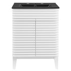 Modway Render 24" Bathroom Vanity - White/Black-Particleboard and Laminate Construction