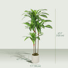 HOMCOM 4' Artificial Dracaena Tree - Green-Weighted cement base provides superior stability, preventing accidental tip-overs 
