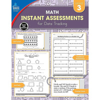eBook: Carson Dellosa Publishing Instant Assessments for Data Tracking: Math Workbook - Grade 3-The perfect resource for teachers who use data tracking to monitor student progress