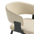 Manhattan Comfort Luce 22" Modern Textured Leatherette Upholstered Dining Chair - Sand-Curved Wraparound Open Backrest Provides Ergonomic Support
