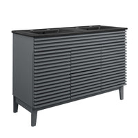 Modway Render 48" Double Sink Bathroom Vanity - Grey/Black-Mid-Century Modern Vanity