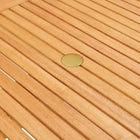 Modway Hatteras 36" Square Outdoor Patio Eucalyptus Wood Dining Table - Natural-Gold Metal Protective Cover