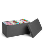 Poppin Box Bench - Dark Grey-Made of easy-clean dark grey woven polyester fabric