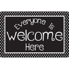 Ashley Productions Smart Poly Computer Mouse Pad - Everyone is Welcome Here - BW Dots - 6 Pack-Say hello to a boost of motivation every time you click and scroll.